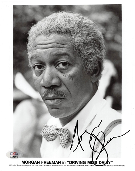 Morgan Freeman Signed 8" x 10" Warner Bros Promo Photo for "Driving Miss Daisy" (PSA/DNA)