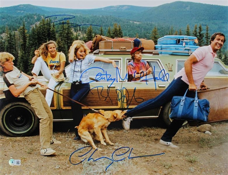 Vacation Cast Signed 16" x 20" Color Photo with Chase, DAngelo, Hall & Barron (Beckett Witnessed)