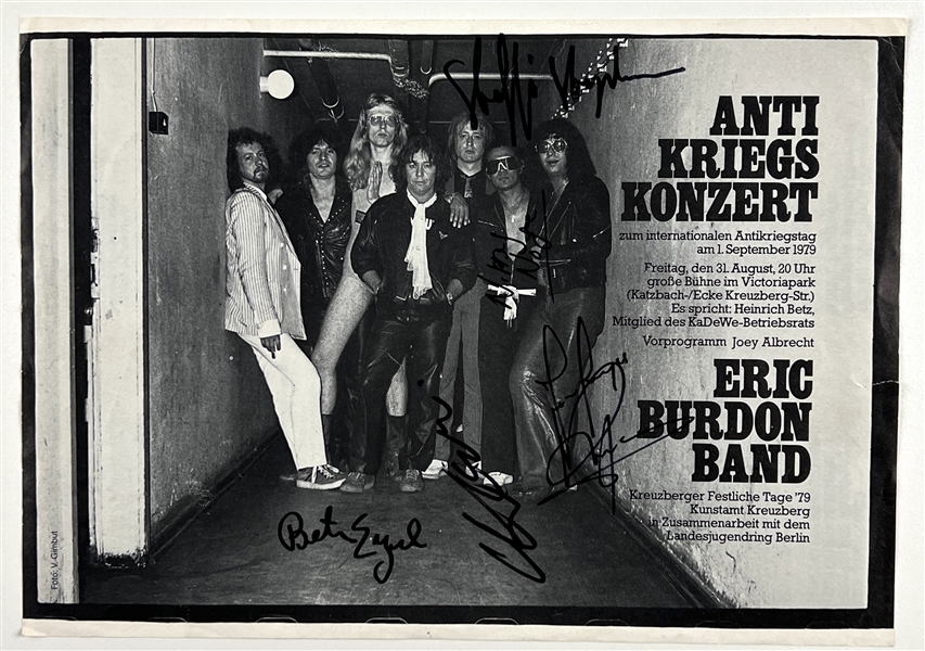 Eric Burdon Band Signed 11.75” x 8.25” Magazine Photo (5 Sigs) (Third Party Guaranteed)