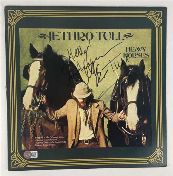 Ian Anderson Signed & Inscribed "Heavy Horses" Album Cover (Beckett/BAS)