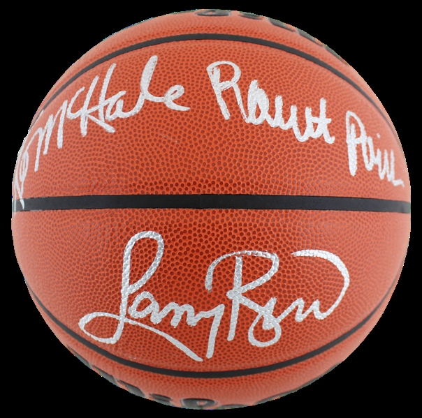 Celtics Legends Signed NBA I/O Basketball with Bird, McHale & Parish (Beckett/BAS Witnessed)