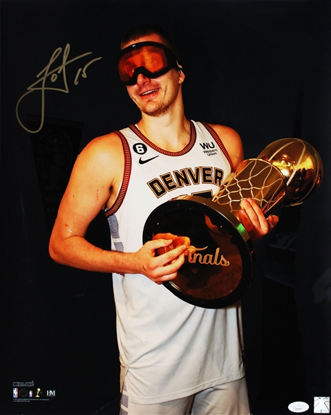 Nikola Jokic Signed 16" x 20" Color Photo from 2023 NBA Championship (JSA)