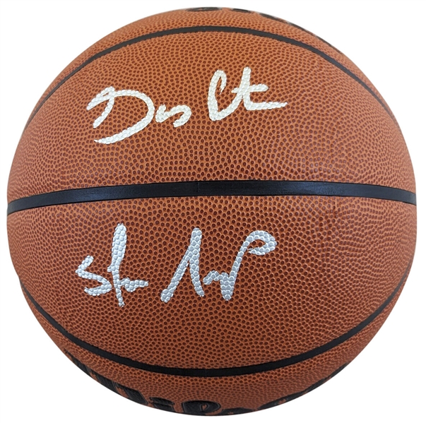 Sonics Legends: Shawn Kemp & Gary Payton Signed Wilson Replica NBA Model Basketball (Beckett/BAS Witnessed)