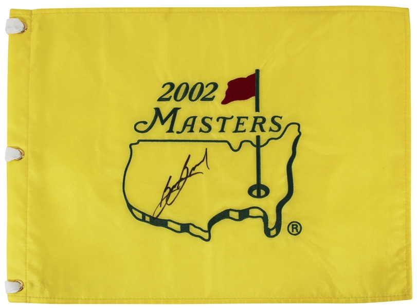 Sam Snead Signed 2002 Masters Souvenir Pin Flag (Beckett/BAS LOA)