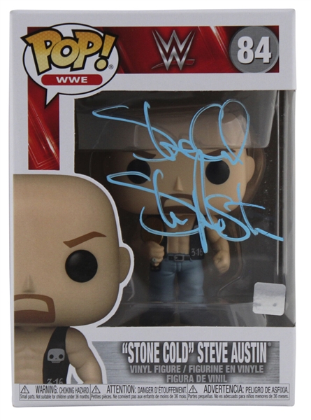 Stone Cold Steve Austin Signed WWE Funk Pop (Beckett/BAS)