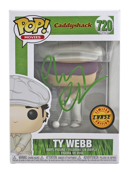 Chevy Chase Signed Ltd. Ed. Caddyshack Ty Webb Blindfold Variant Funko Pop Vinyl Figurine (Beckett/BAS)