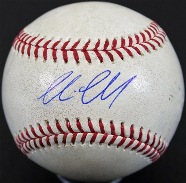 Corbin Carroll Game Used & Signed OML Baseball :: Used 05-20-2024 ARI vs. LAD (PSA/DNA & MLB Hologram)