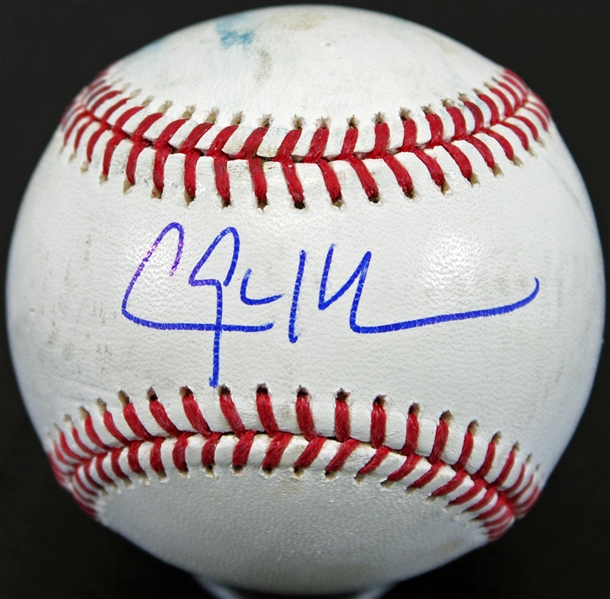 Clayton Kershaw Signed OML Practice Used Baseball (PSA/DNA)