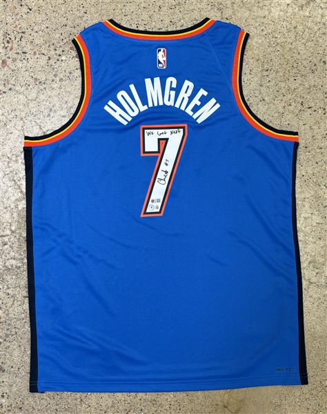 Chet Holmgren Signed OKC Thunder Nike Swingman Jersey with "We Got Next" Inscription (Beckett/BAS)