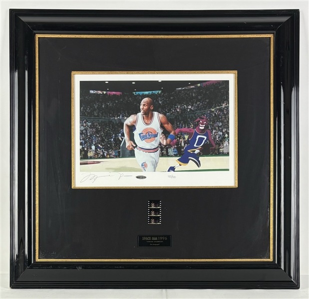 Michael Jordan Signed Ltd. Ed. Space Jam Senigraph Framed w/ Movie Film Clip (UDA/Hollywood Archives COA)(PSA/DNA LOA)