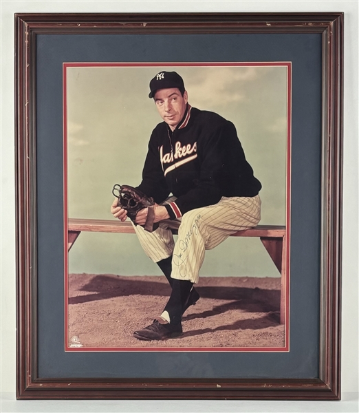 Joe DiMaggio Signed Photo in Framed Display (Third Party Guaranteed)