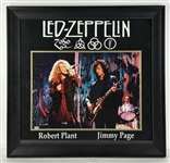 Led Zeppelin: Robert Plant & Jimmy Page Signed Photo in Framed Display (PSA/DNA)