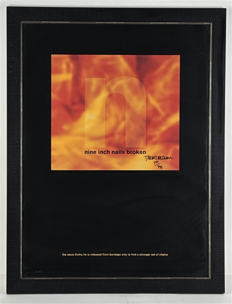 Nine Inch Nails: Trent Reznor Signed Ltd. Ed. Poster in Framed Display (PSA/DNA)