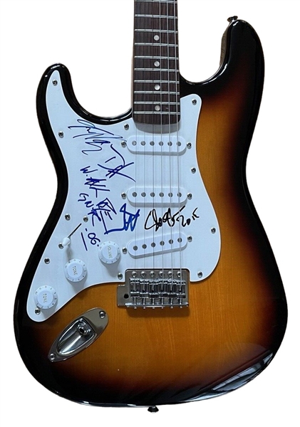 Guns N Roses Group Signed Fender Squier Stratocaster Guitar with Original Lineup! (JSA LOA)