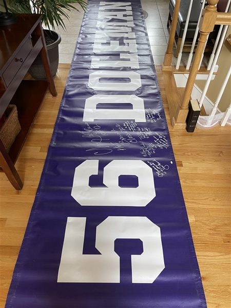 Multi-Signed Chris Doleman 2012 Pro-Football Hall of Fame Induction Banner w/ Little, Eller, & More! (6 Sigs)(JSA Sticker) 