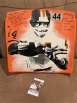 Floyd Little Signed Actual Mile High Stadium Seat Back w/ Original Artwork (JSA)