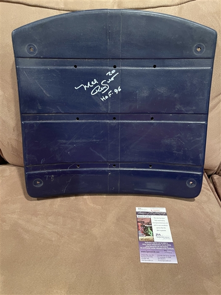 Mel Renfro Signed & Inscribed Texas Stadium Seat (JSA)