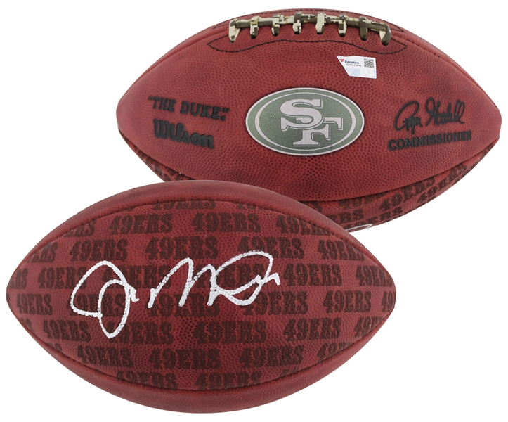 Joe Montana Signed Wilson NFL Official NFL "Team Showcase" Special Edition Game Model Football (Fanatics)