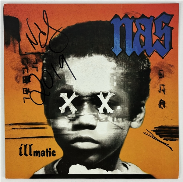 Nas Signed & Inscribed "Illmatic" Album Cover (Beckett/BAS LOA)