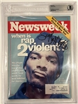 Snoop Dogg Signed 1993 Newsweek Magazine (Beckett/BAS Encapsulated)