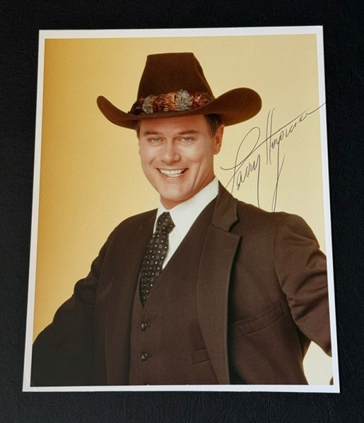 Larry Hagman Signed 8" x 10" Photo as J. R. Ewing (Beckett/BAS)