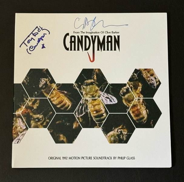 Tony Todd & Clive Barker Signed "Candyman" Soundtrack Album Cover (Third Party Guaranteed)