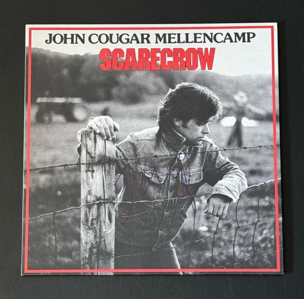 John Cougar Mellencamp Signed "Scarecrow" Album Cover (Third Party Guaranteed)