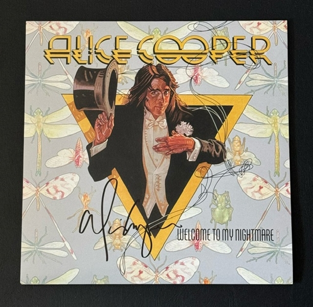 Alice Cooper Signed "Welcome to my Nightmare" Album Cover (JSA)