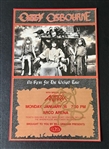 Ozzy Osbourne Signed 1989 Handbill for "No Rest for the Wicked" Sacramento Show (Third Party Guaranteed)