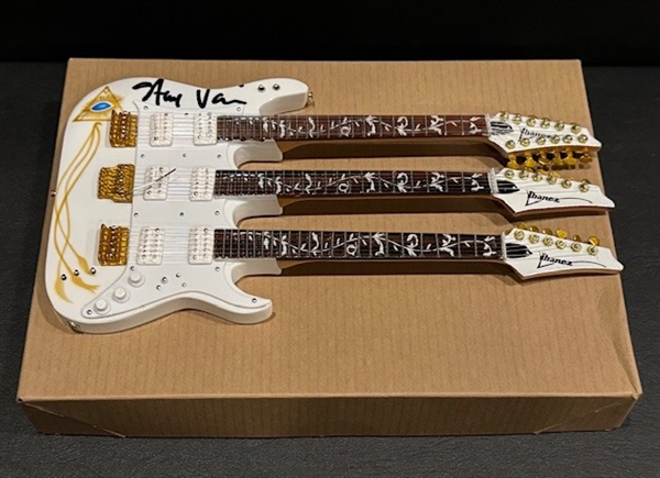 Steve Vai Signed Jem Triple Neck Mini Guitar (Third Party Guaranteed)