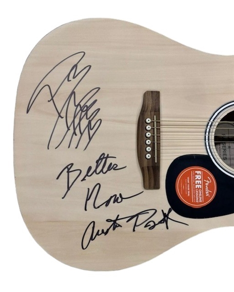 Post Malone Signed & Inscribed Fender Acoustic Guitar w/ Exact Photo Evidence (Third Party Guaranteed)