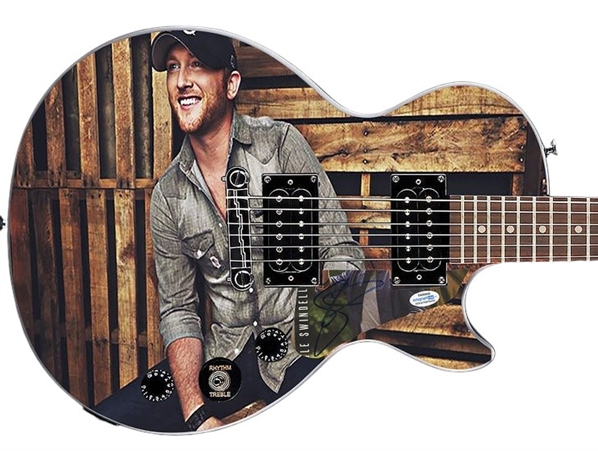 Cole Swindell Signed Pickguard on a Custom Epiphone Les Paul Guitar (Epperson/REAL LOA)