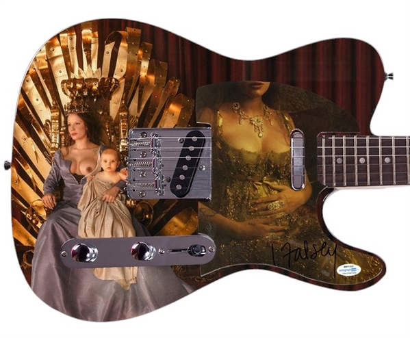 Halsey Signed Pickguard on a Custom Signature Edition Guitar (Epperson/REAL LOA)