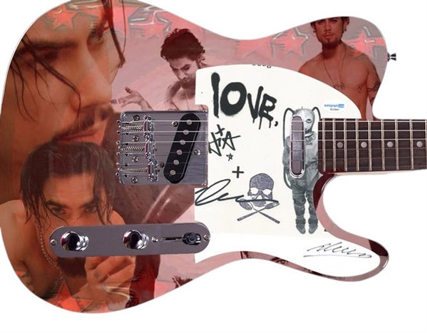 Dave Navarro of Janes Addiction Signed Pickguard on a Custom Signature Edition Guitar (Epperson/REAL LOA)