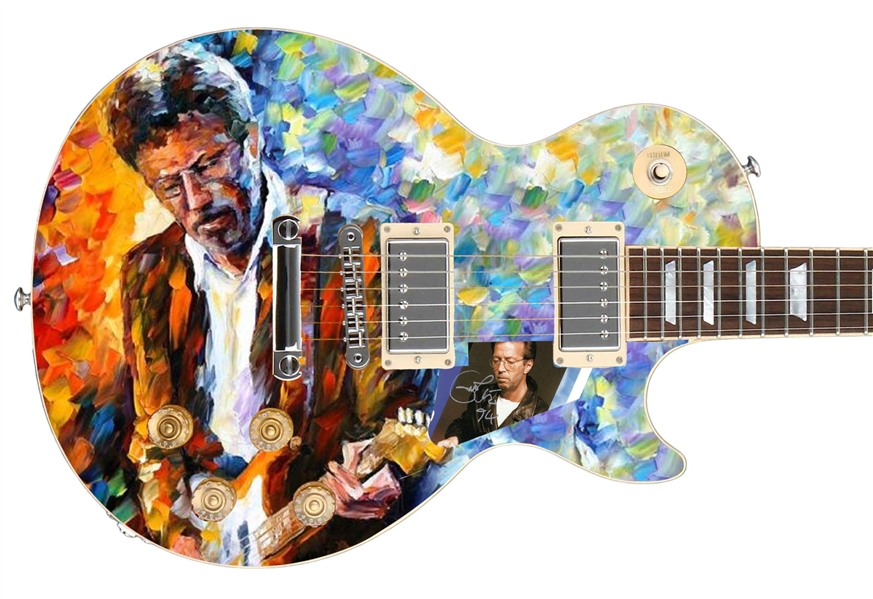 Eric Clapton Signed Pickguard Custom Epiphone Guitar (Epperson/REAL LOA)