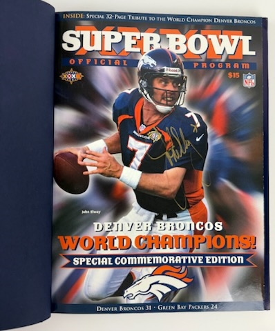 John Elway Signed & Numbered Super Bowl XXXII Commemorative Edition Program (Beckett/BAS)