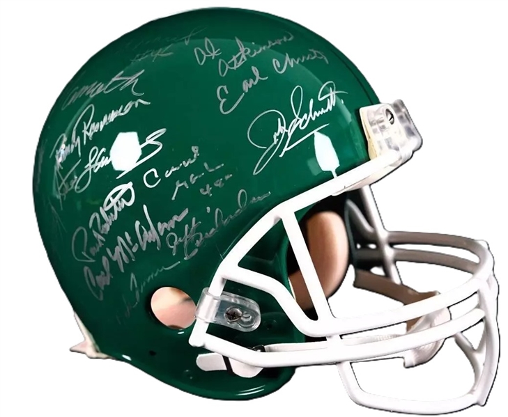 1969 Super Bowl Champion New York Jets Team Signed Proline Helmet w/ Namath, Maynard, Snell & Others (24 Sigs)(Steiner Sports)