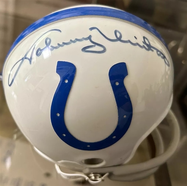 Johnny Unitas SIgned Baltimore Colts Mini Helmet (Third Party Guaranteed)