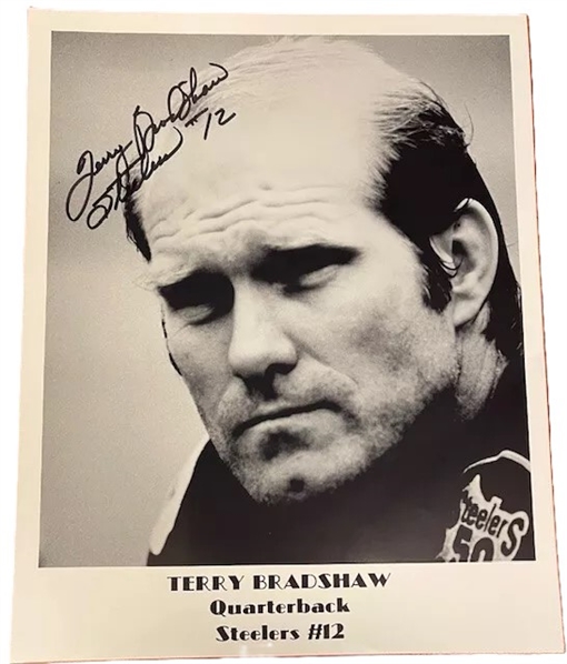 Terry Bradshaw Vintage Signed 8" x 10" Steelers Team Issued Photograph w/ "Steelers" Inscription! (Third Party Guaranteed)