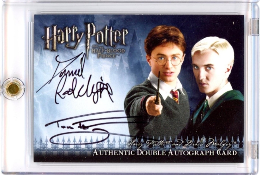 2009 Artbox Harry Potter Half-Blood Prince Autograph ULTRA-RARE Daniel Radcliffe/Tom Felton Dual-Signed Card! (Third Party Guaranteed)