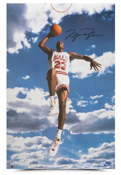 Michael Jordan Signed 23" x 35" "Sky Jordan" 35" x 23" Nike Photograph (UDA)