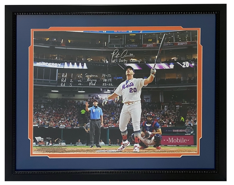 Pete Alonso Signed & Multi-Inscribed Ltd. Ed. 16" x 20" Mets Photo in Framed Display (Fanatics)