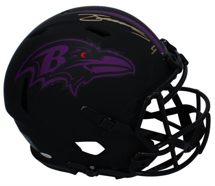 Zay Flowers Signed Baltimore Ravens Eclipse Authentic Speed Helmet (JSA)