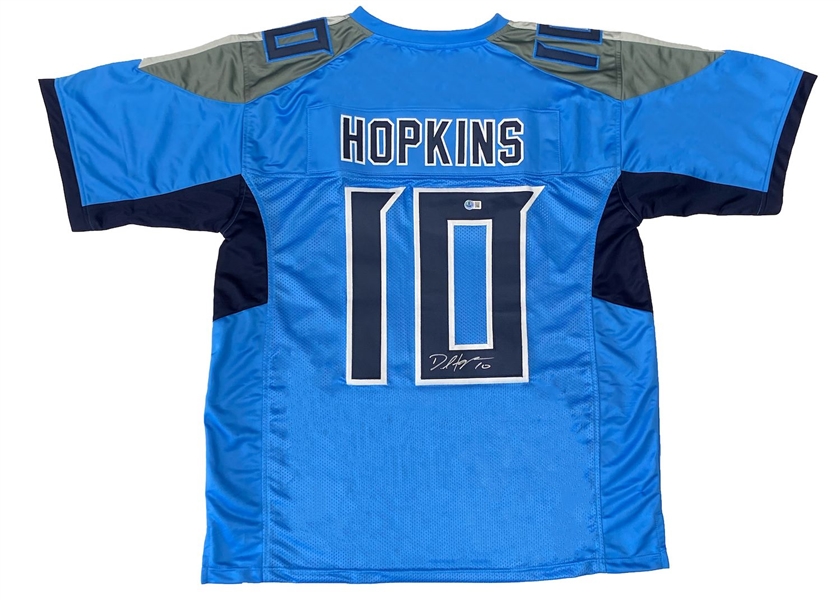 DeAndre Hopkins Signed Titans Light Blue Custom #10 Jersey (Beckett/BAS)