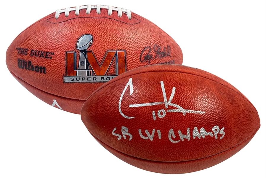 Cooper Kupp Signed "SB LVI Champs" Rams Super Bowl Football (Fanatics)