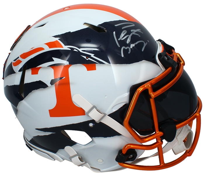 Peyton Manning Signed Broncos / Volunteers ECC Ripped Speed Helmet (Fanatics)