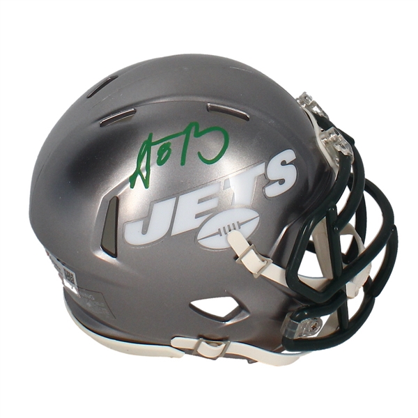 Aaron Rodgers Signed New York Jets Flash Mini Speed Helmet (Fanatics)