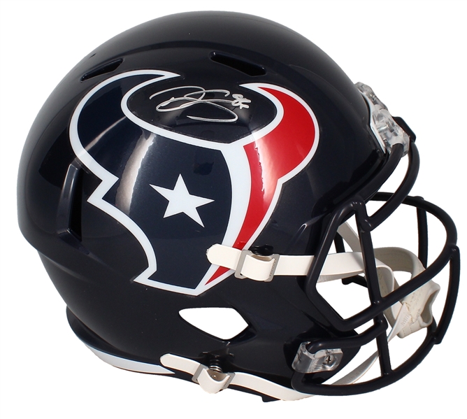 Dalton Schultz Signed Houston Texans Full Size Speed Helmet (Beckett/BAS)