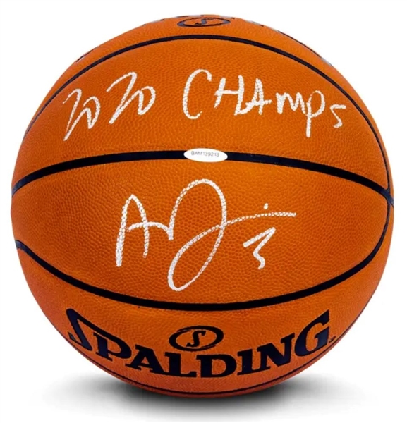 Anthony Davis Signed & "2020 Champs" Inscribed Spalding Basketball (UDA)