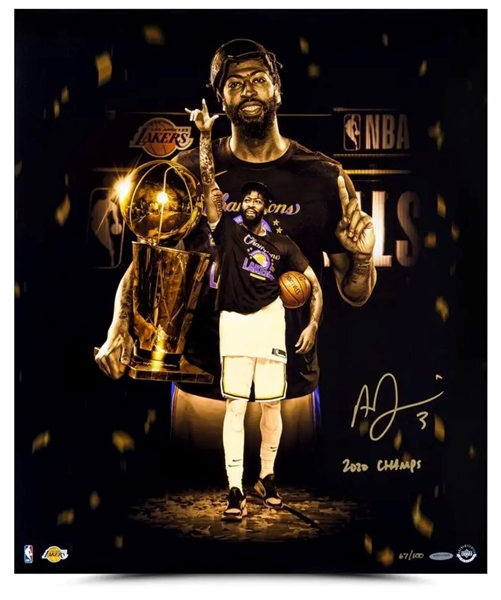 Anthony Davis Davis Signed & "2020 Champs" Inscribed 20" x 24" Limited Edition Photograph (UDA)